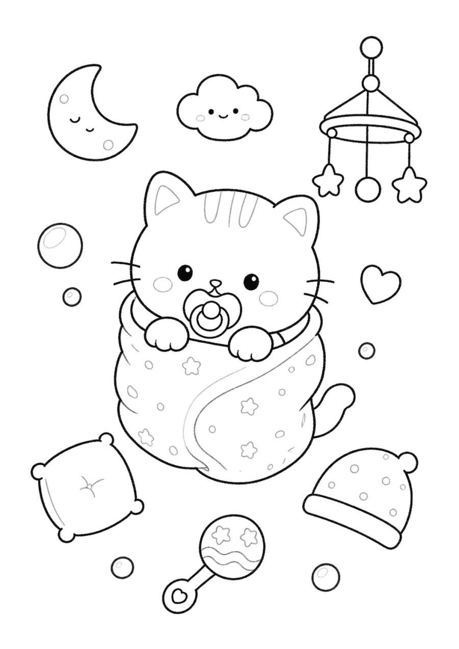 Baby Cat Sitting in a Teacup
