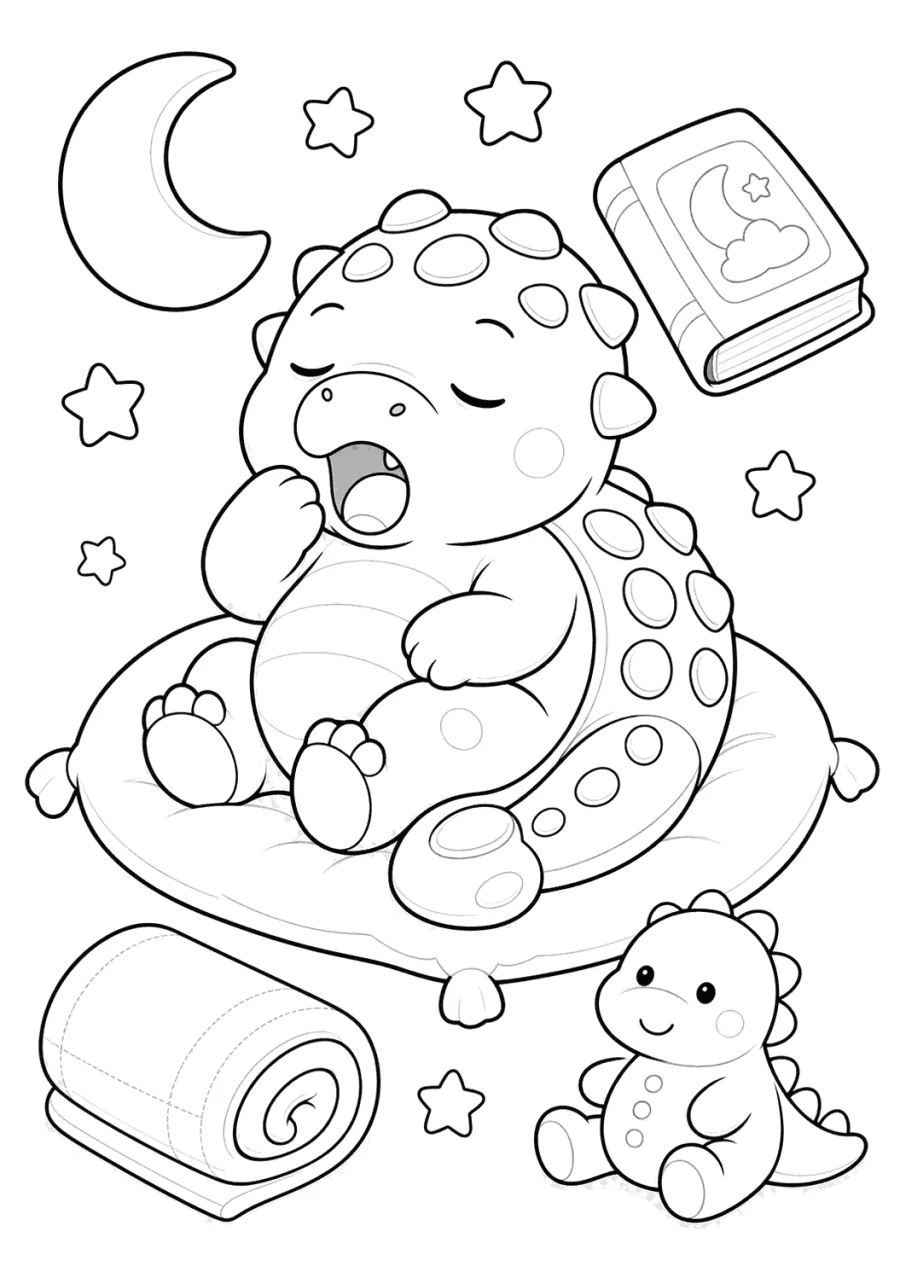 Baby Dinosaur Taking a Nap