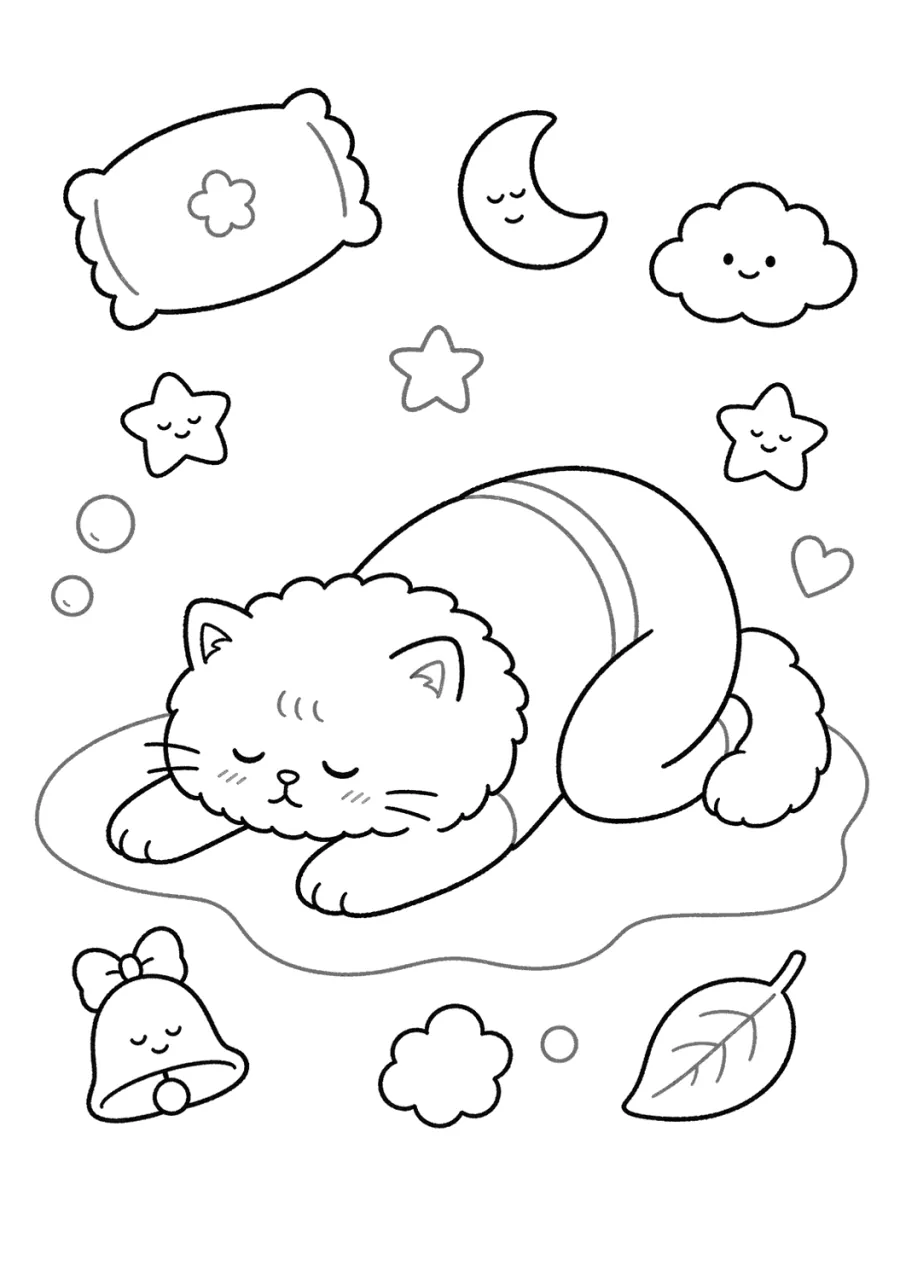 Cat Resting in Child's Pose