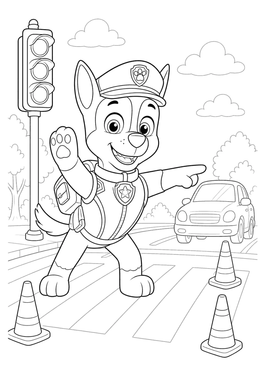Chase Paw Patrol Directing Traffic