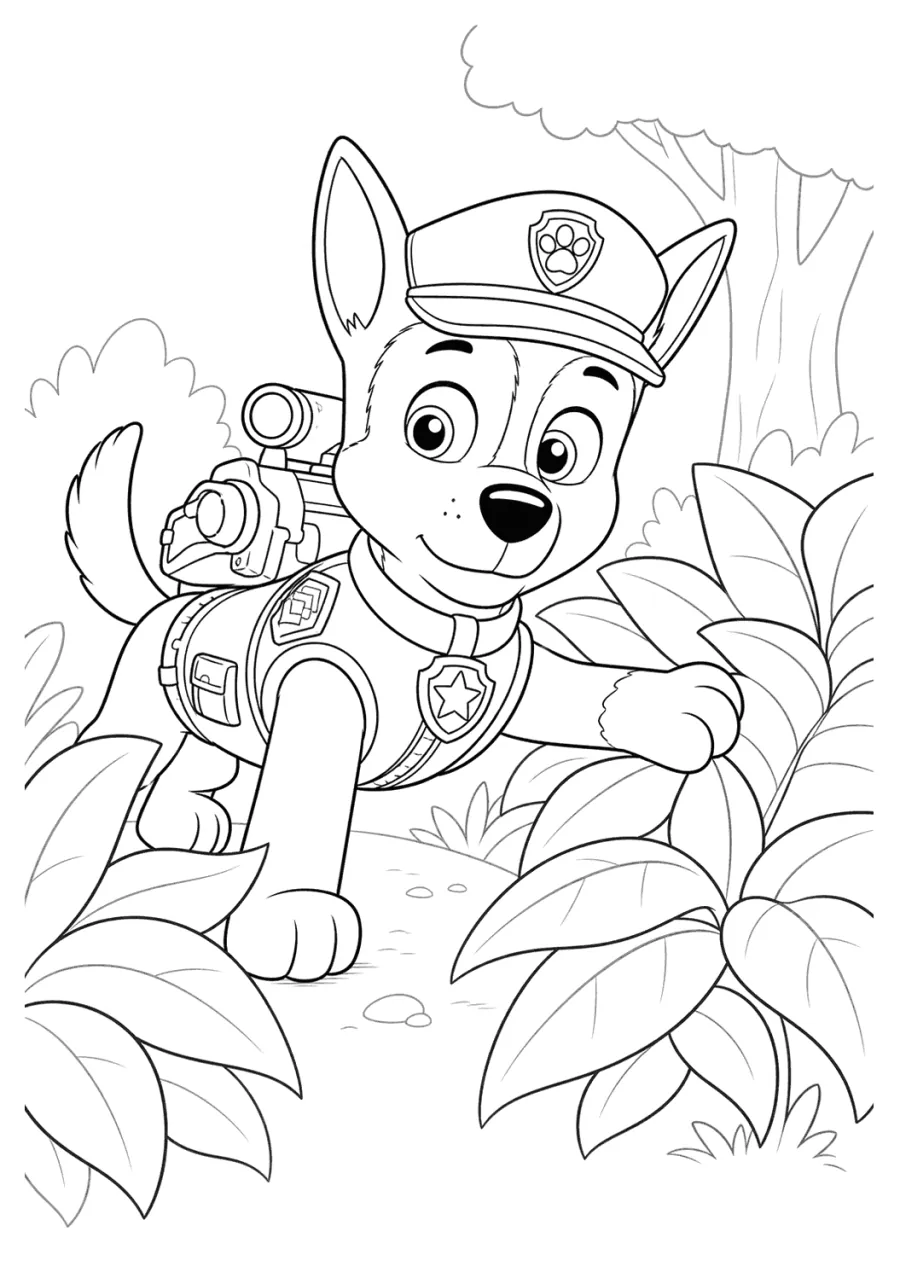 Chase Paw Patrol Exploring a Forest with Spy Backpack
