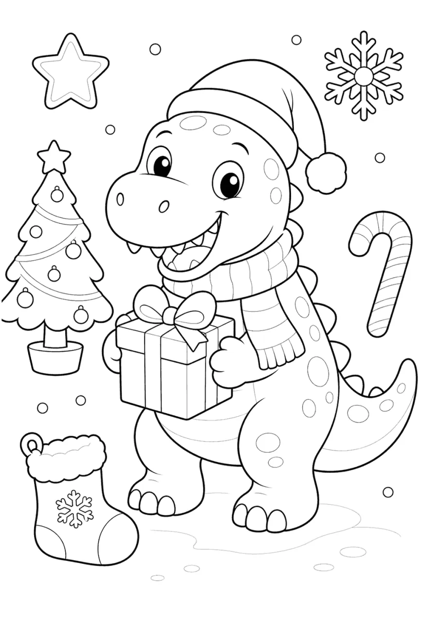 Christmas Dinosaur preview