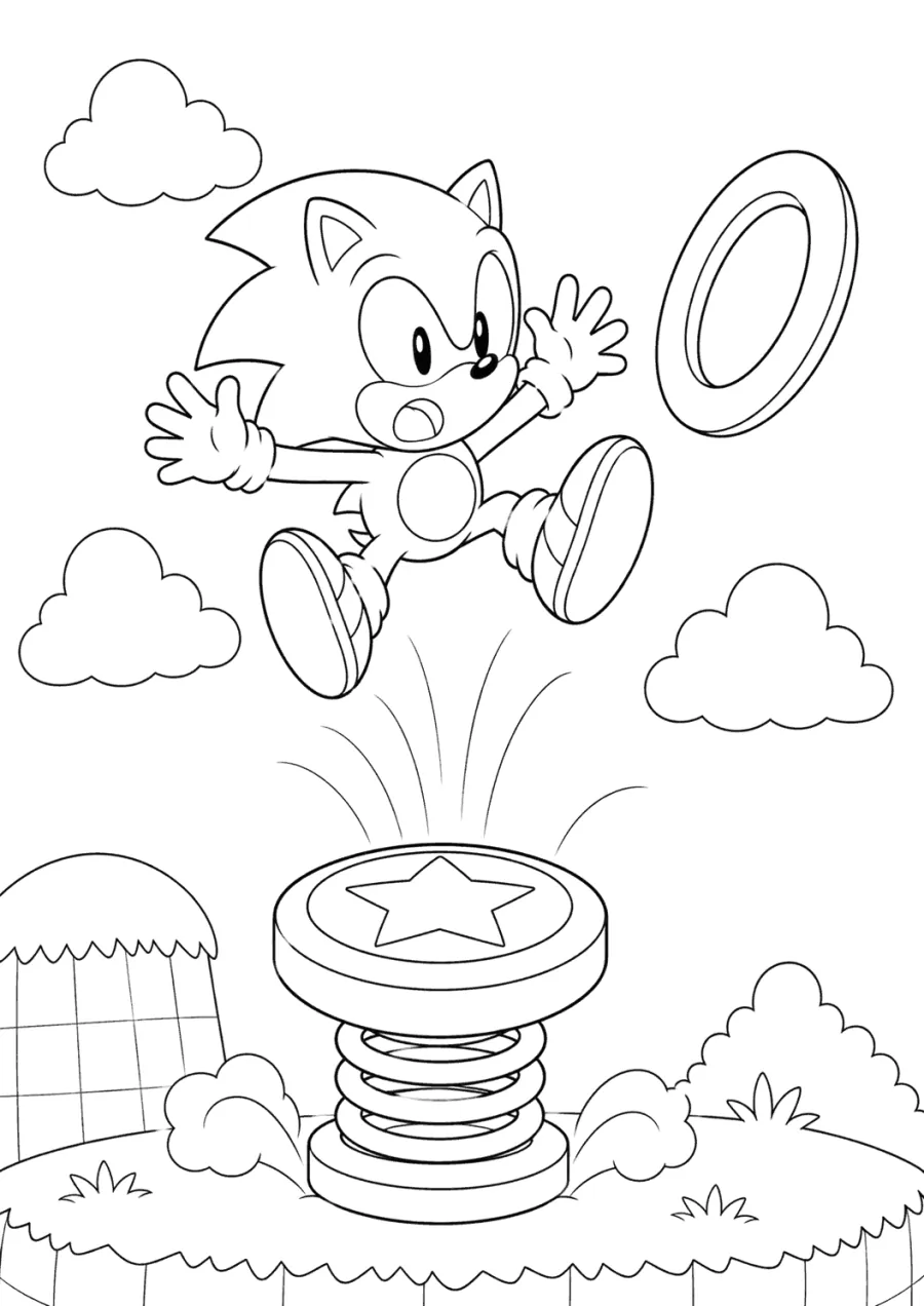 Classic Sonic Bouncing from a Spring