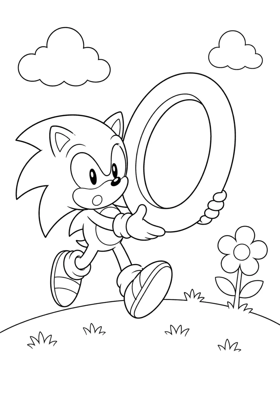 Classic Sonic Carrying a Ring