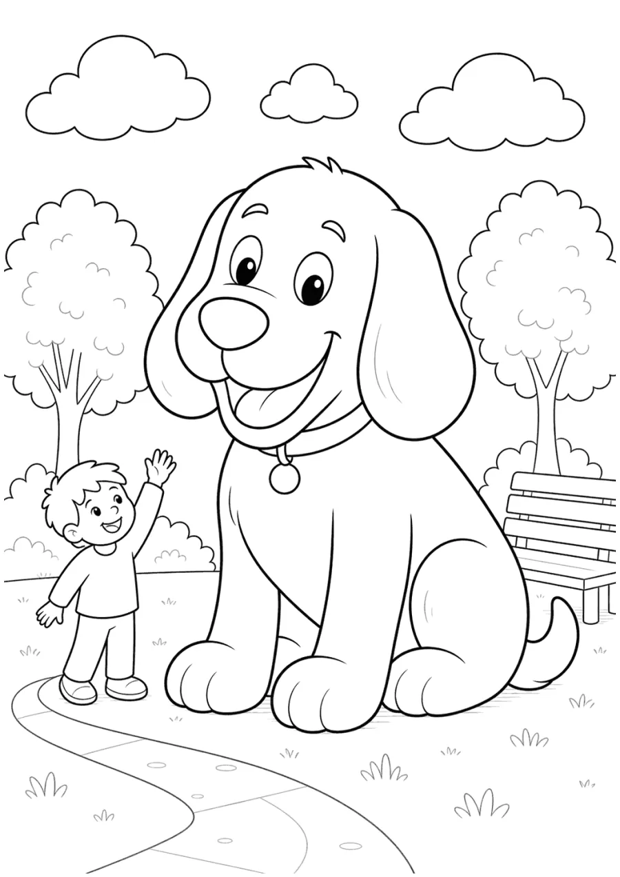 Clifford with a Child in a Park