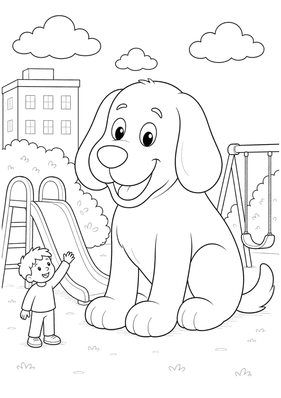 Clifford with a Child near a Playground