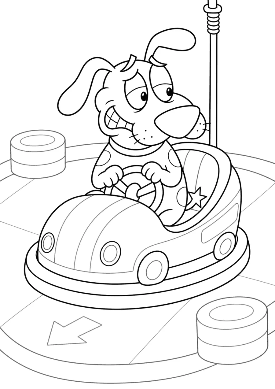 Courage Riding a Bumper Car