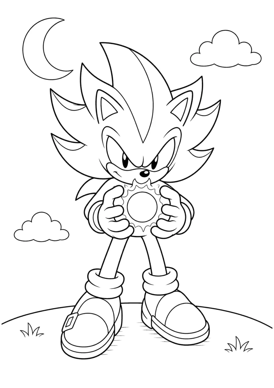 Dark Sonic Holding an Energy Ball