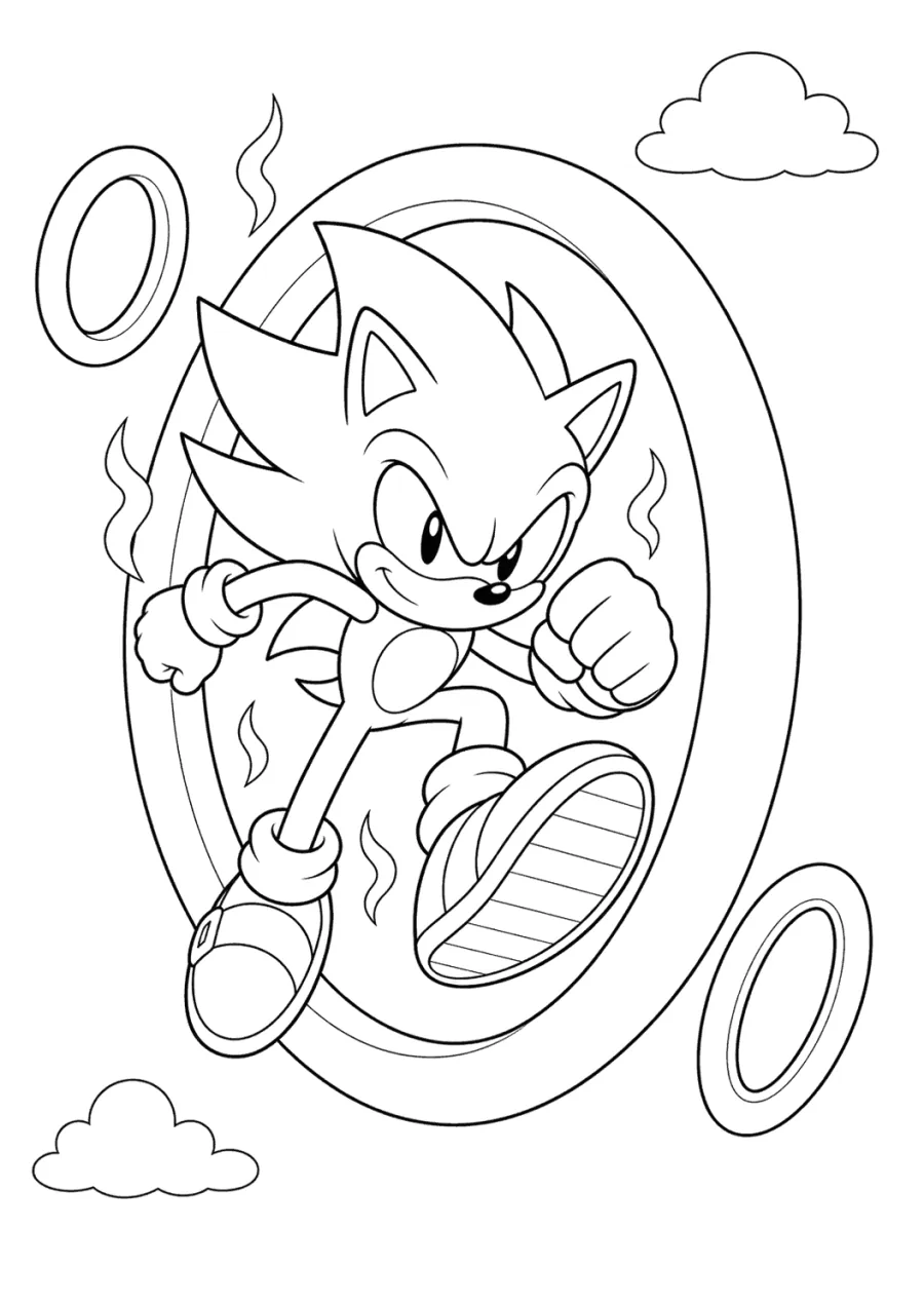 Dark Sonic Jumping Through Rings