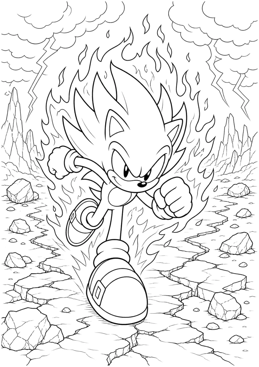 Dark Sonic Sprinting Through Flames