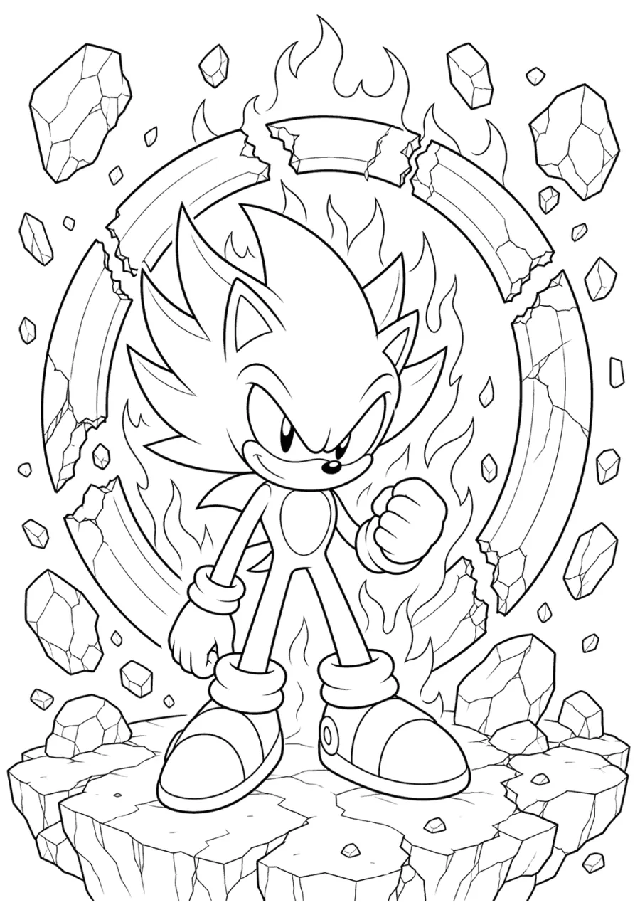 Dark Sonic Standing in a Cracked Ring