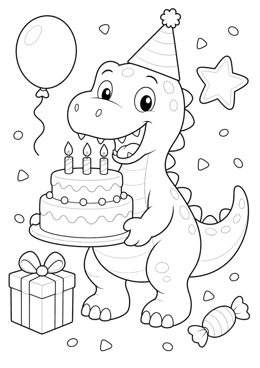 Happy Birthday Dinosaur preview