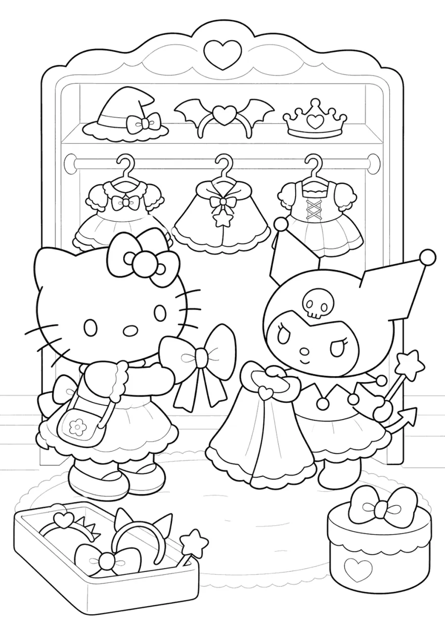 Hello Kitty and Kuromi Costume Closet