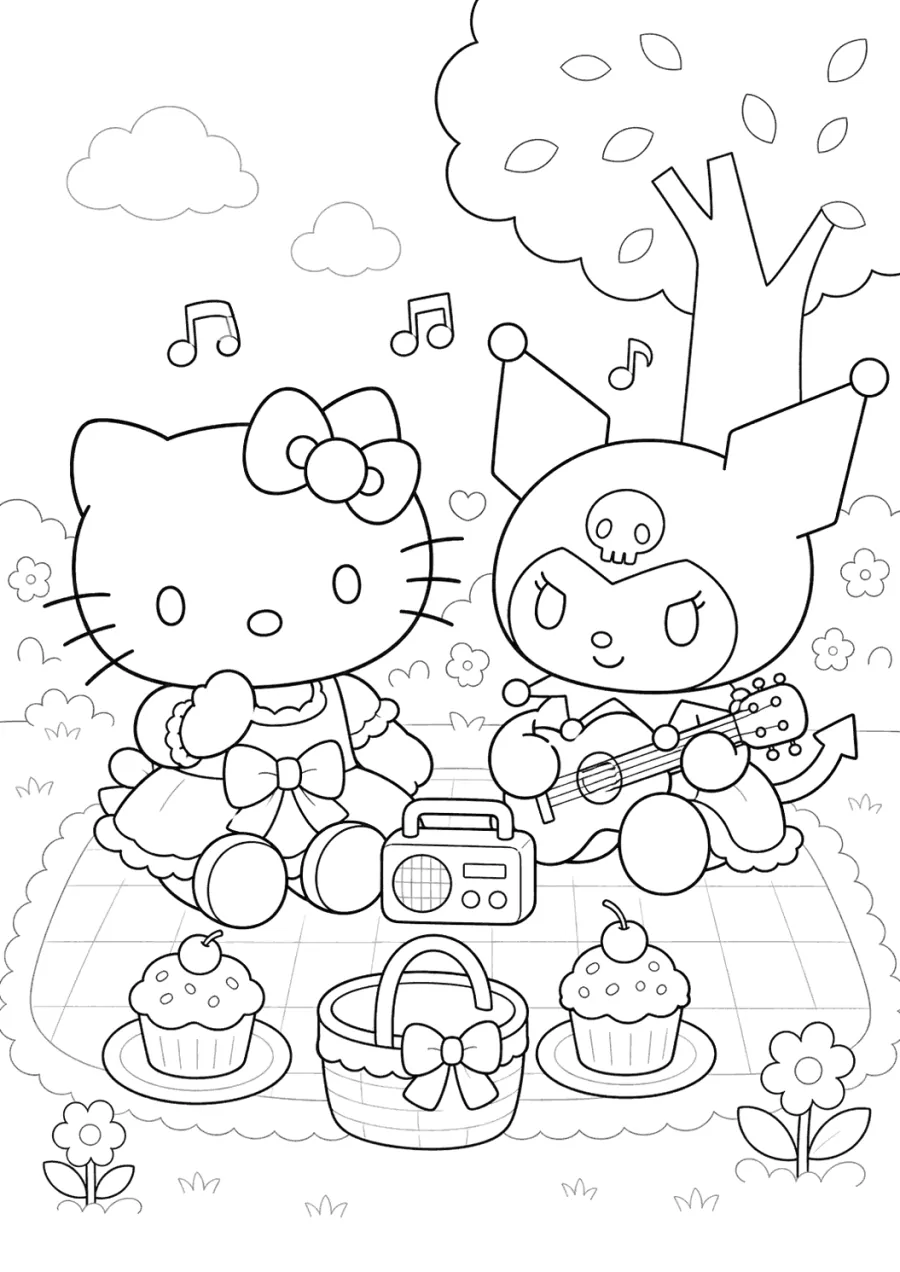 Hello Kitty and Kuromi Picnic Music Day