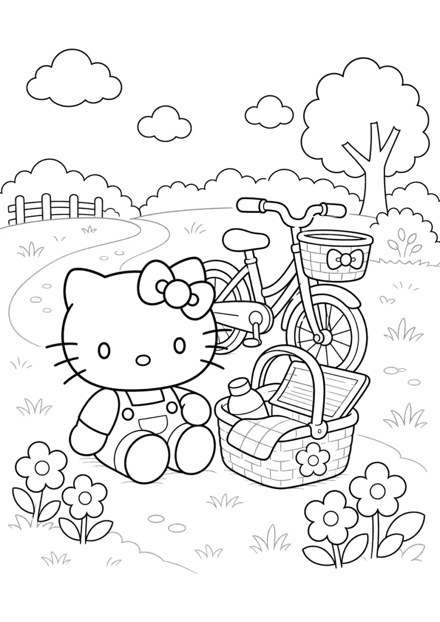 Hello Kitty Bicycle Picnic