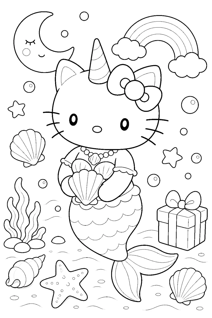 Hello Kitty Mermaid Unicorn Under the Sea
