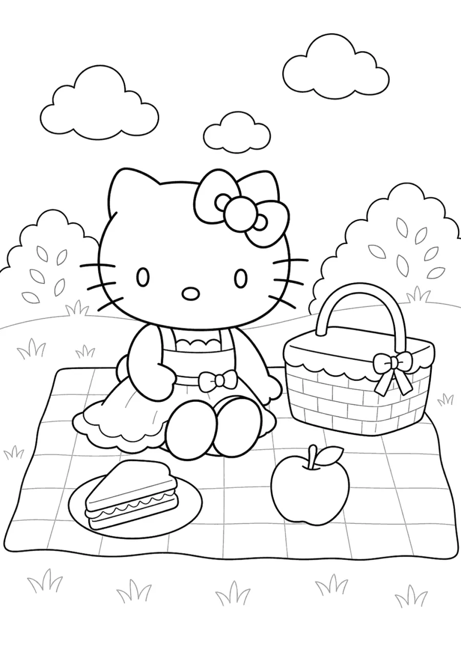Hello Kitty Picnic Basket in a Sundress