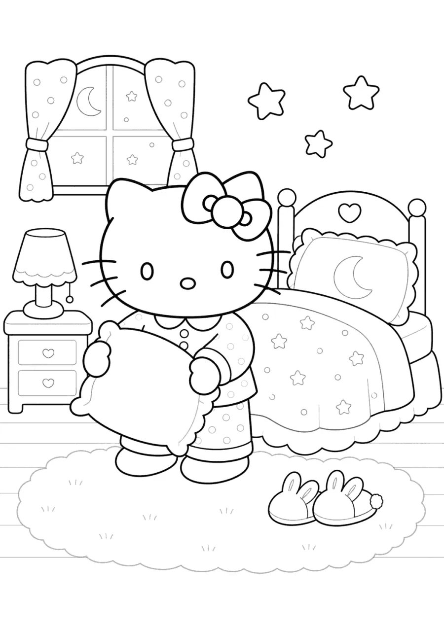 Hello Kitty Sleepover in Pajamas