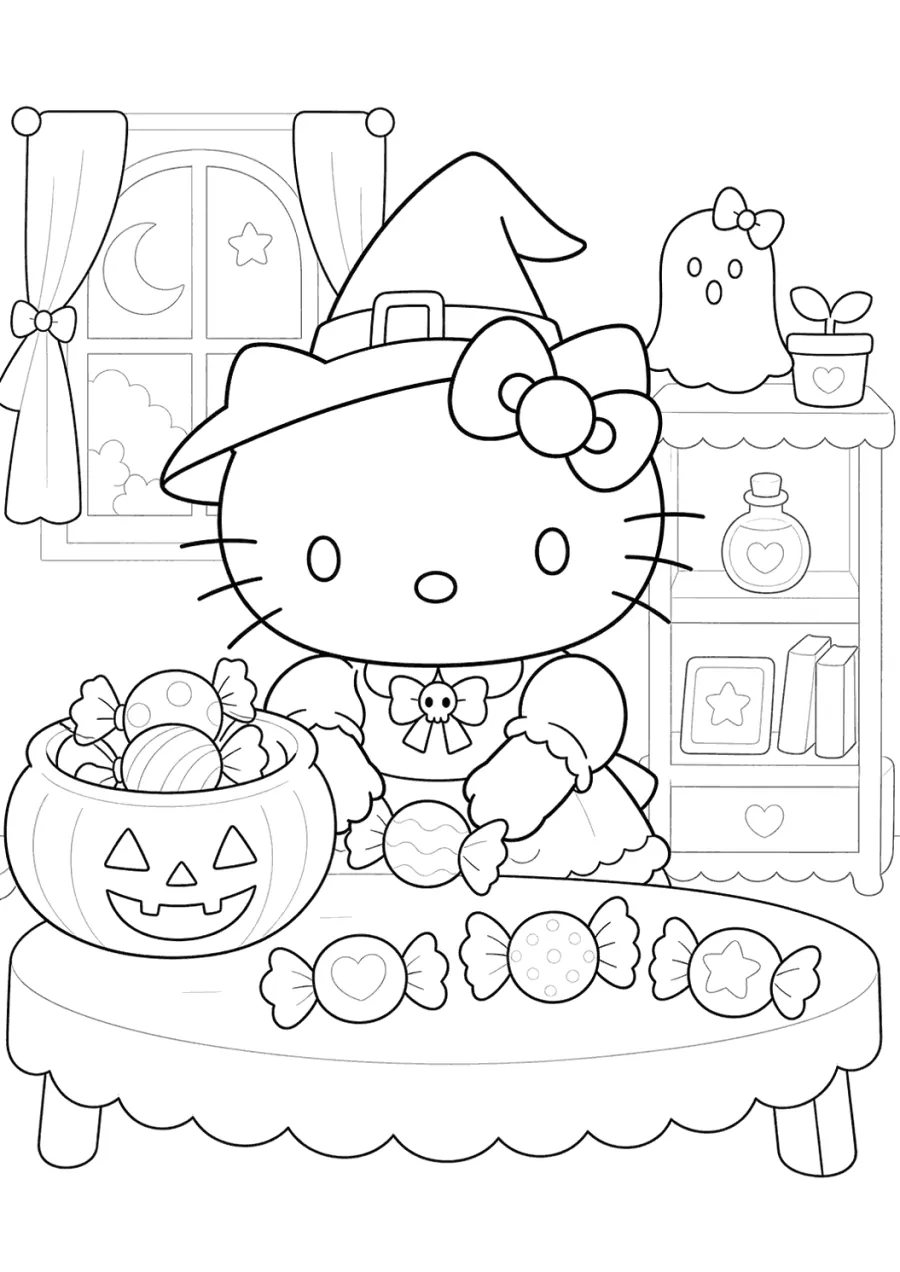 Hello Kitty Sorting Halloween Candy