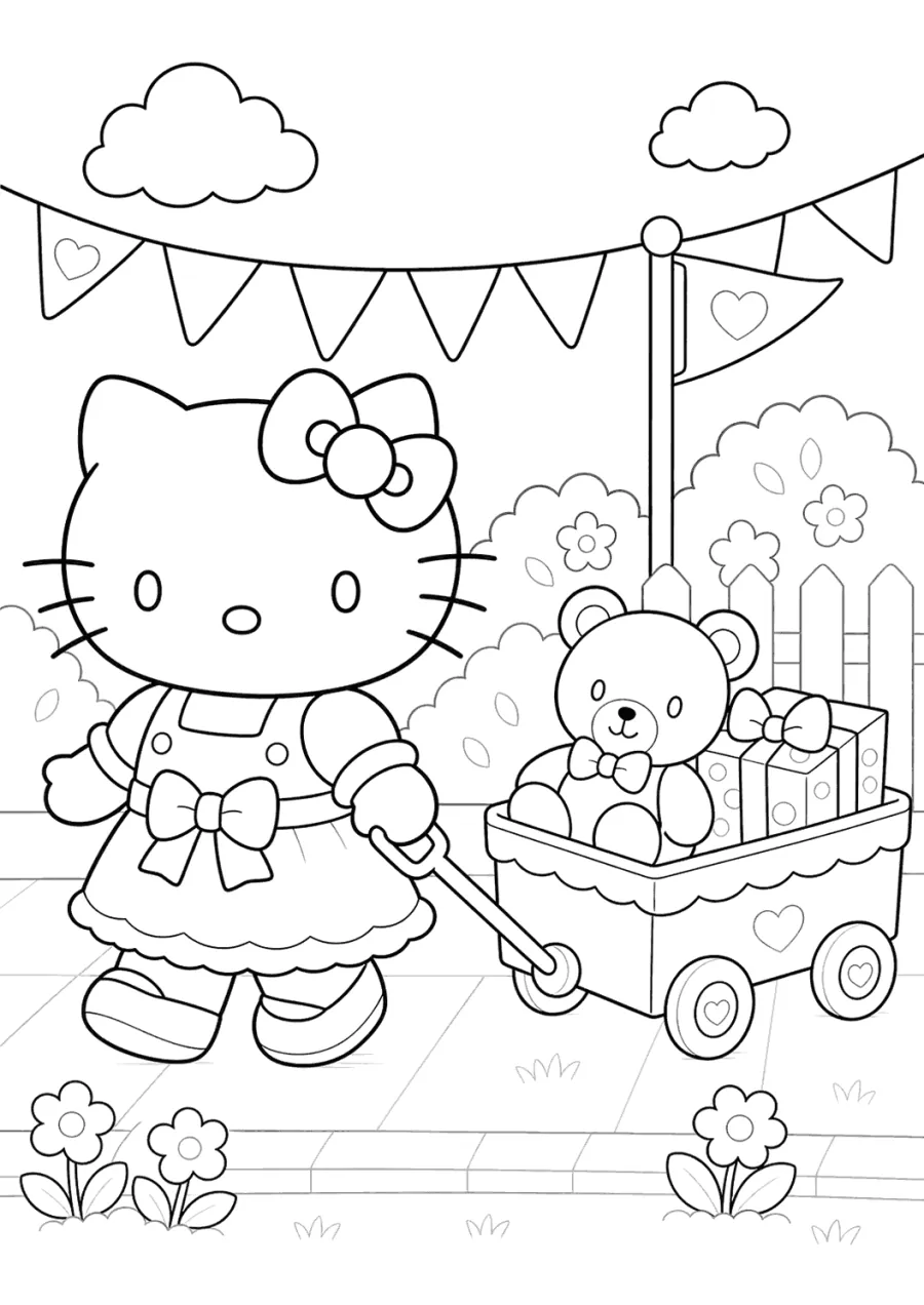 Hello Kitty Toy Wagon Parade