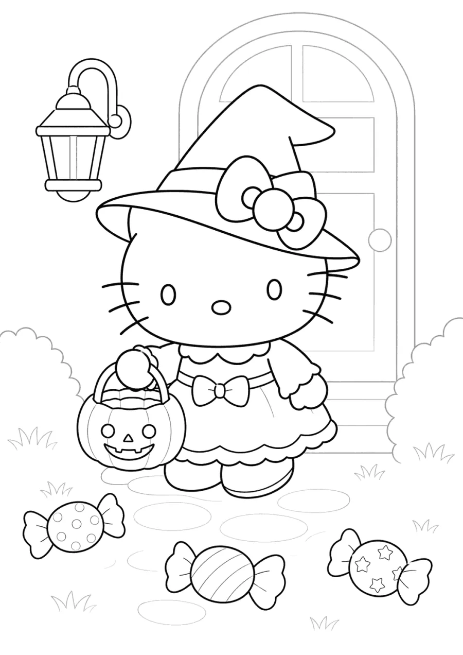 Hello Kitty Trick or Treat Candy Basket