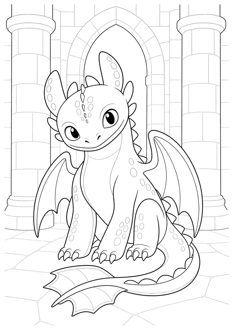 How to Train Your Dragon Baby Dragon in Castle Hall