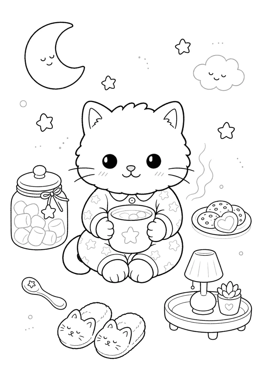 Kitten Drinking from a Cup