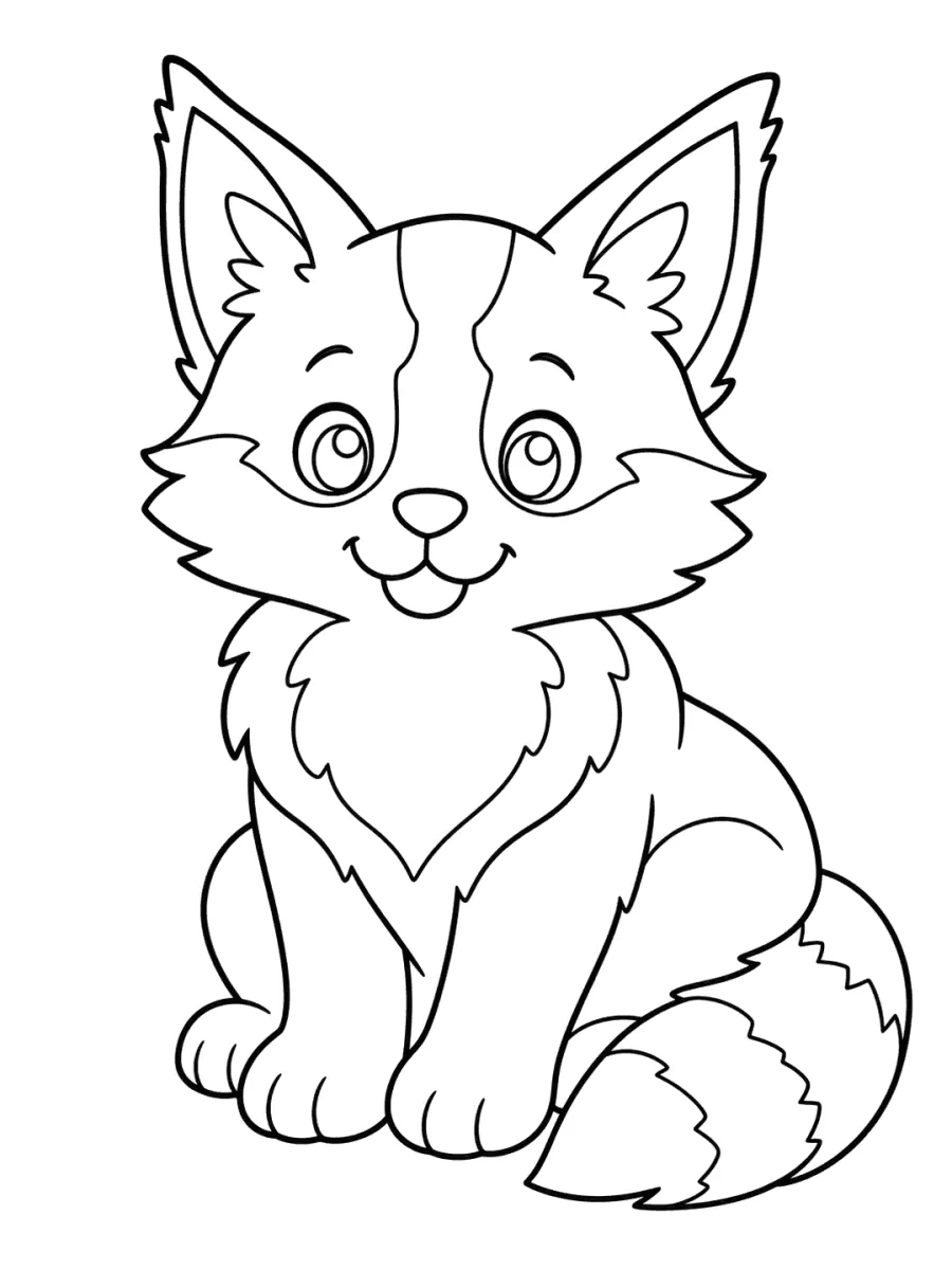 Long Haired Kitten Sitting