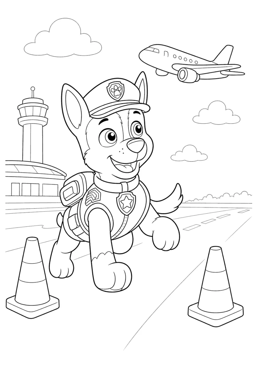 Paw Patrol Chase on an Airport Runway