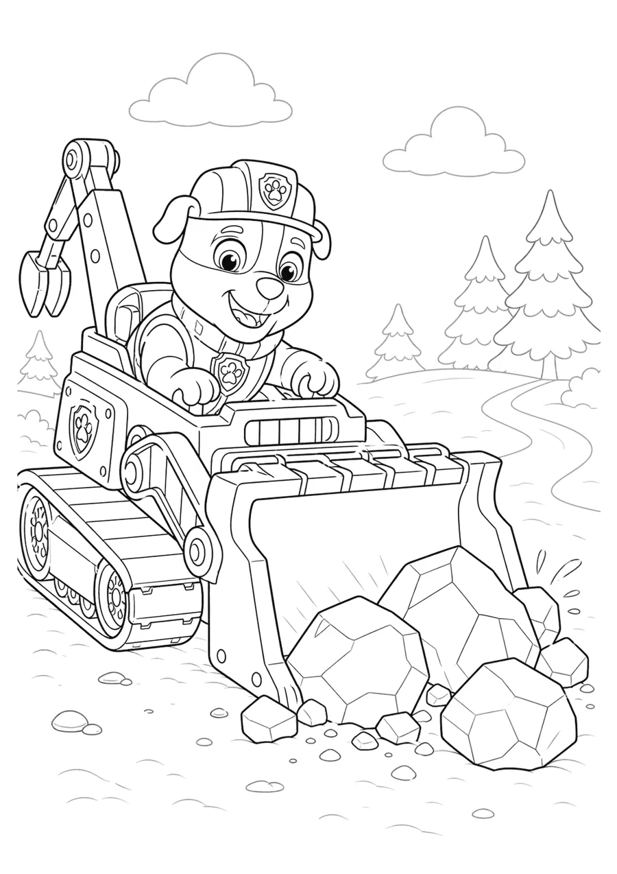 Paw Patrol Rubble Moving Construction Rocks