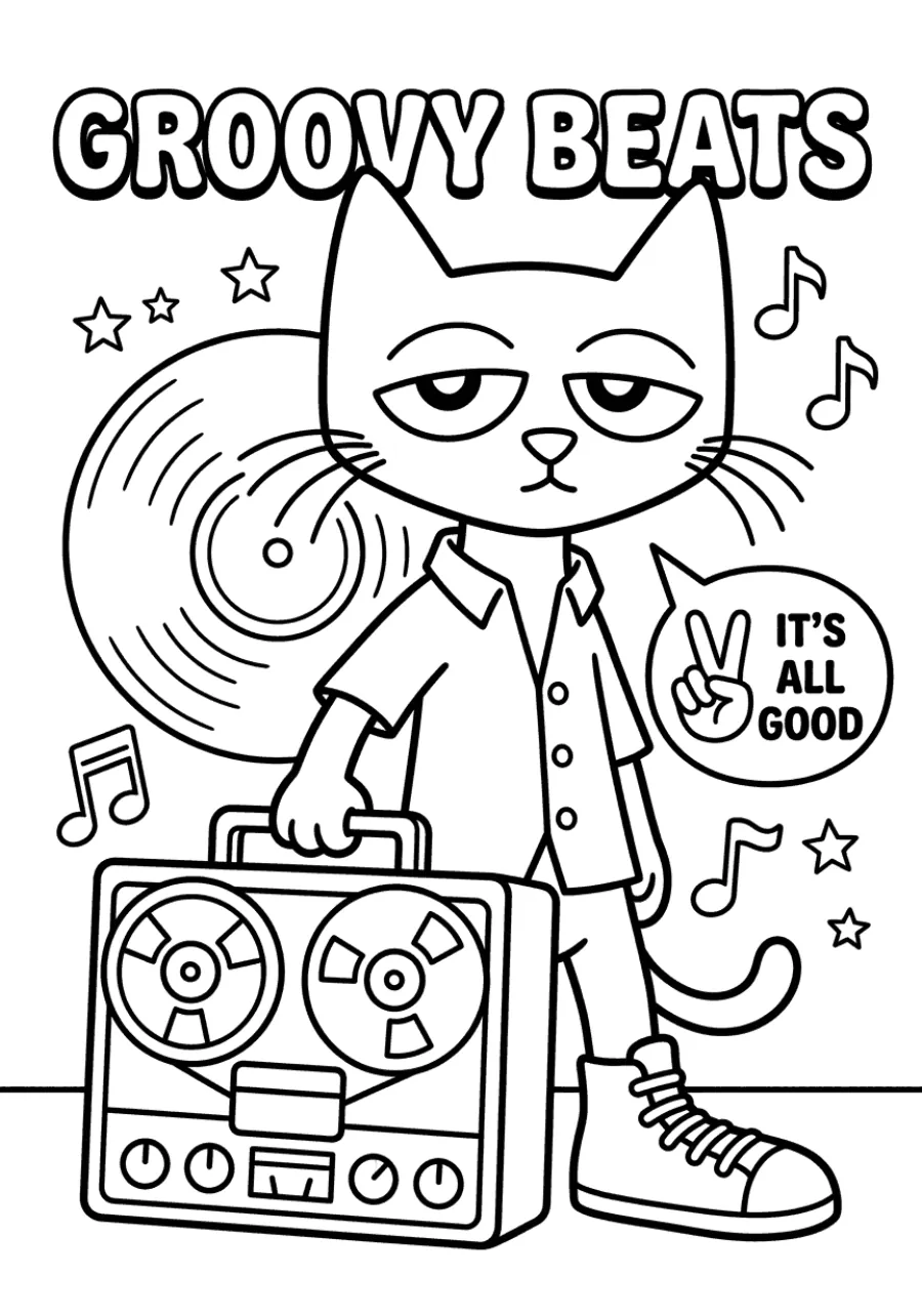 Pete the Cat with Groovy Beats Record Player