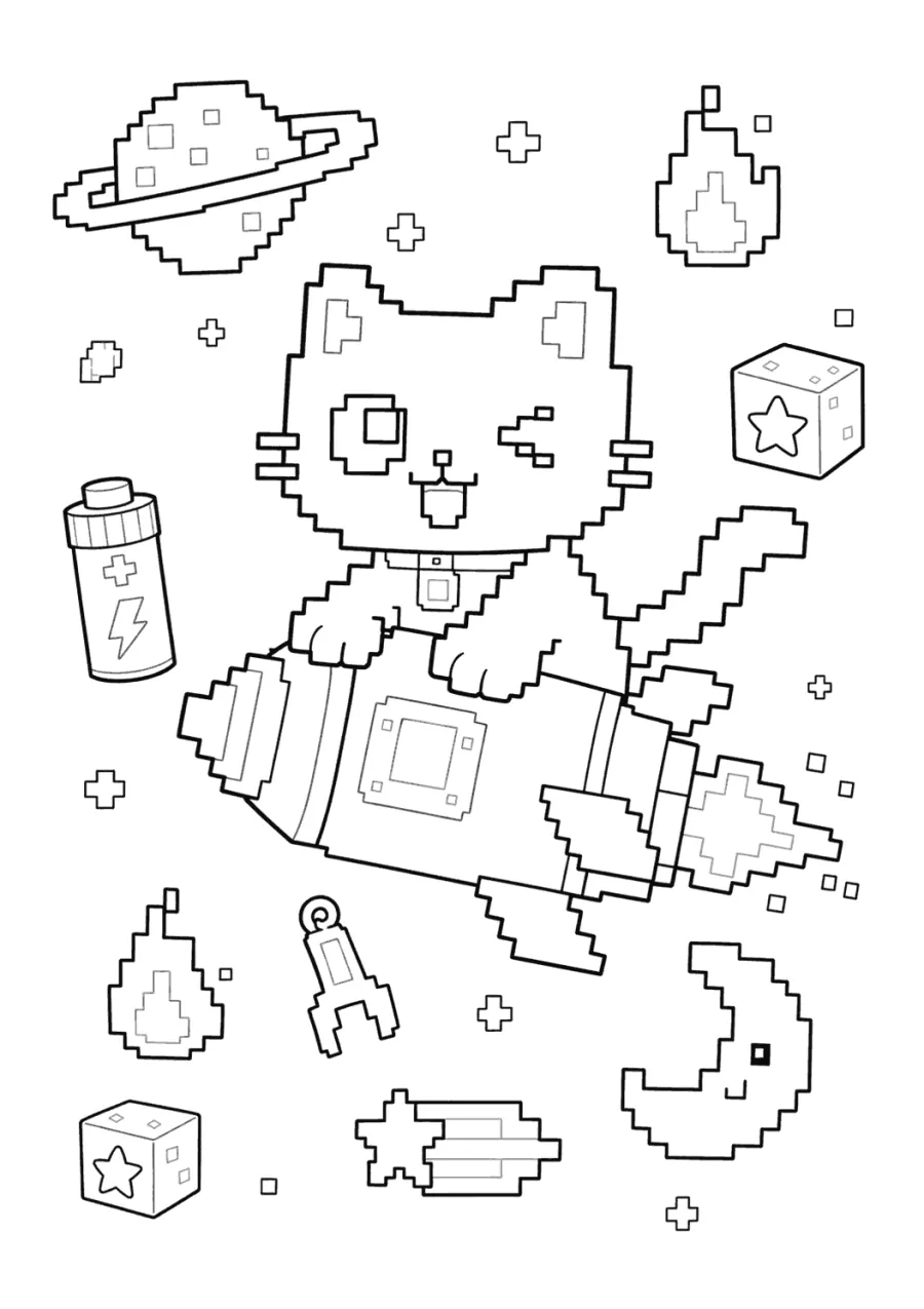 Pixel Nyan Cat Space Explorer with Cape