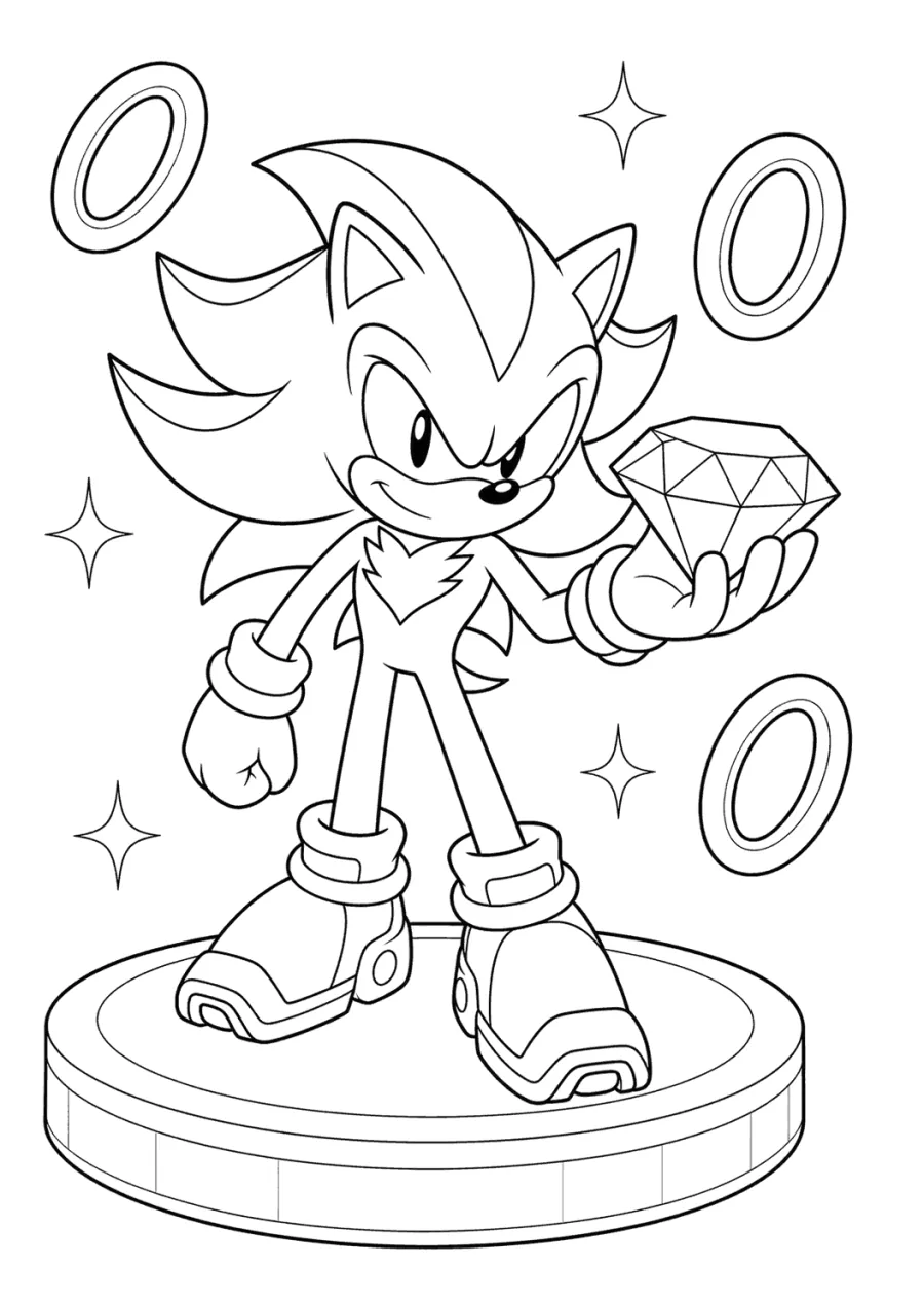 Shadow Sonic Holding an Energy Gem