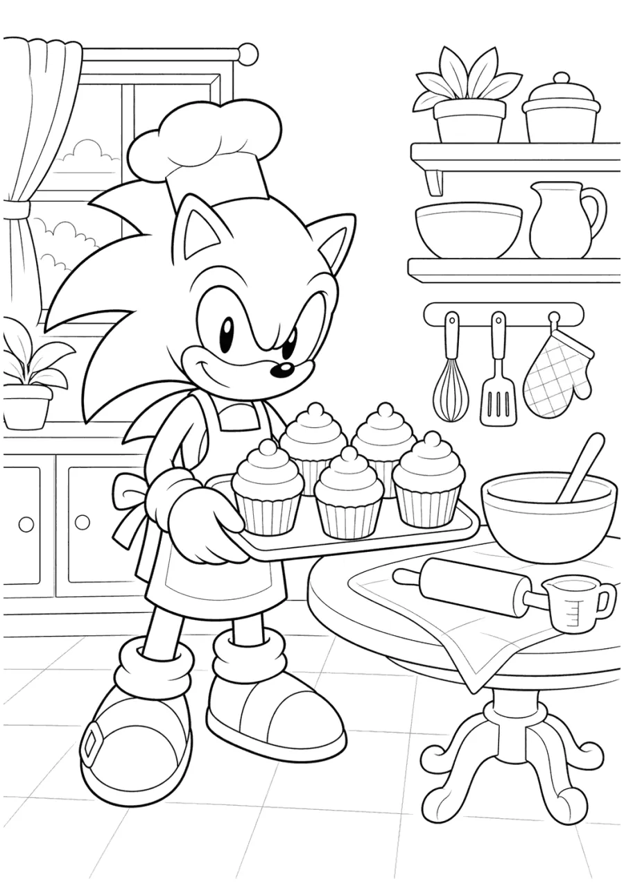Sonic Decorating Cupcakes in a Bakery
