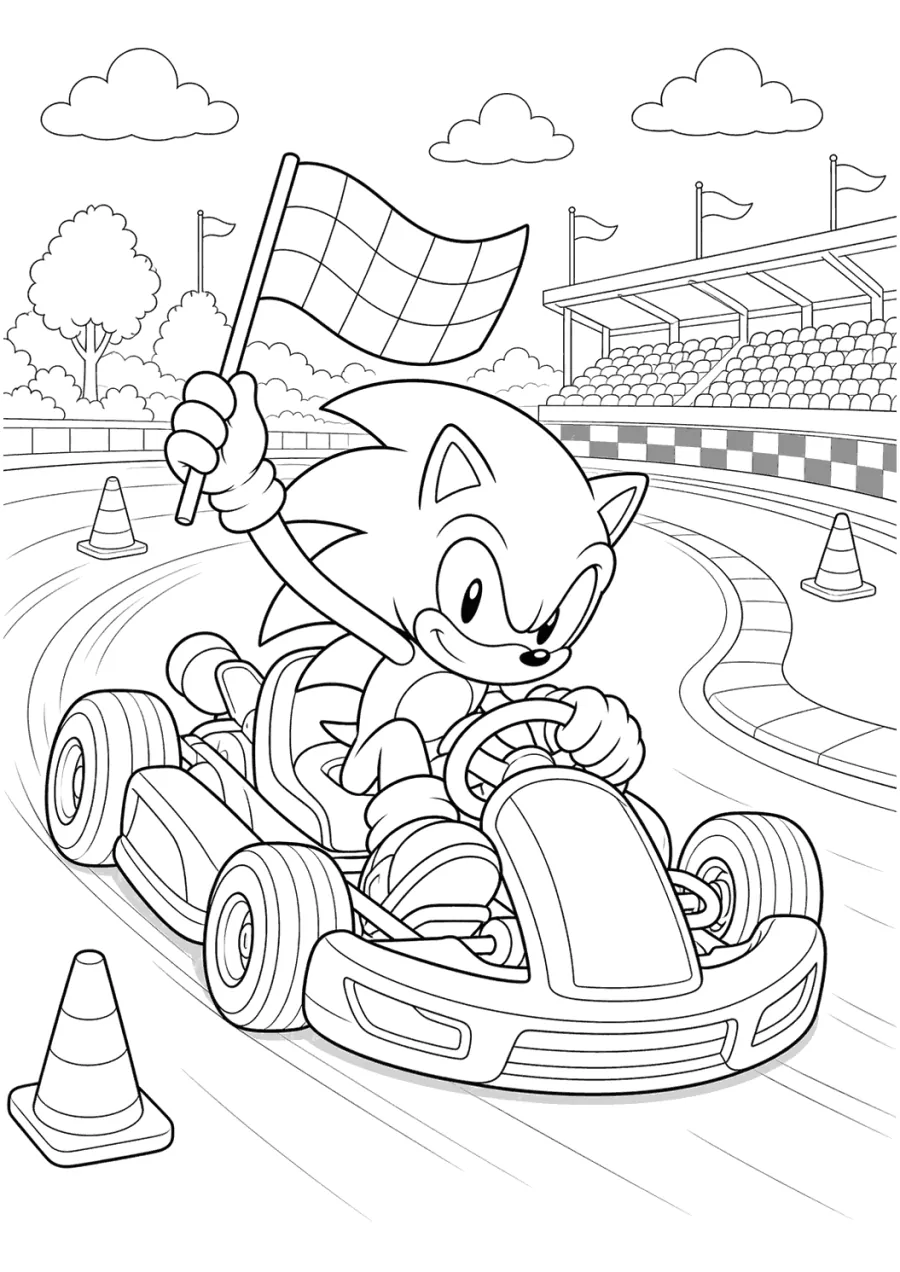 Sonic Racing a Go Kart