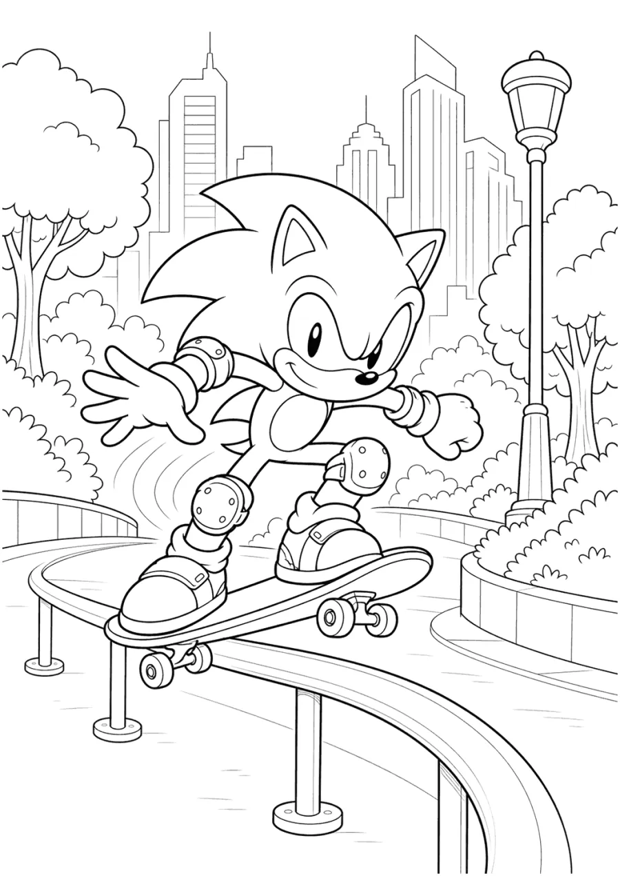Sonic Skateboarding in the City