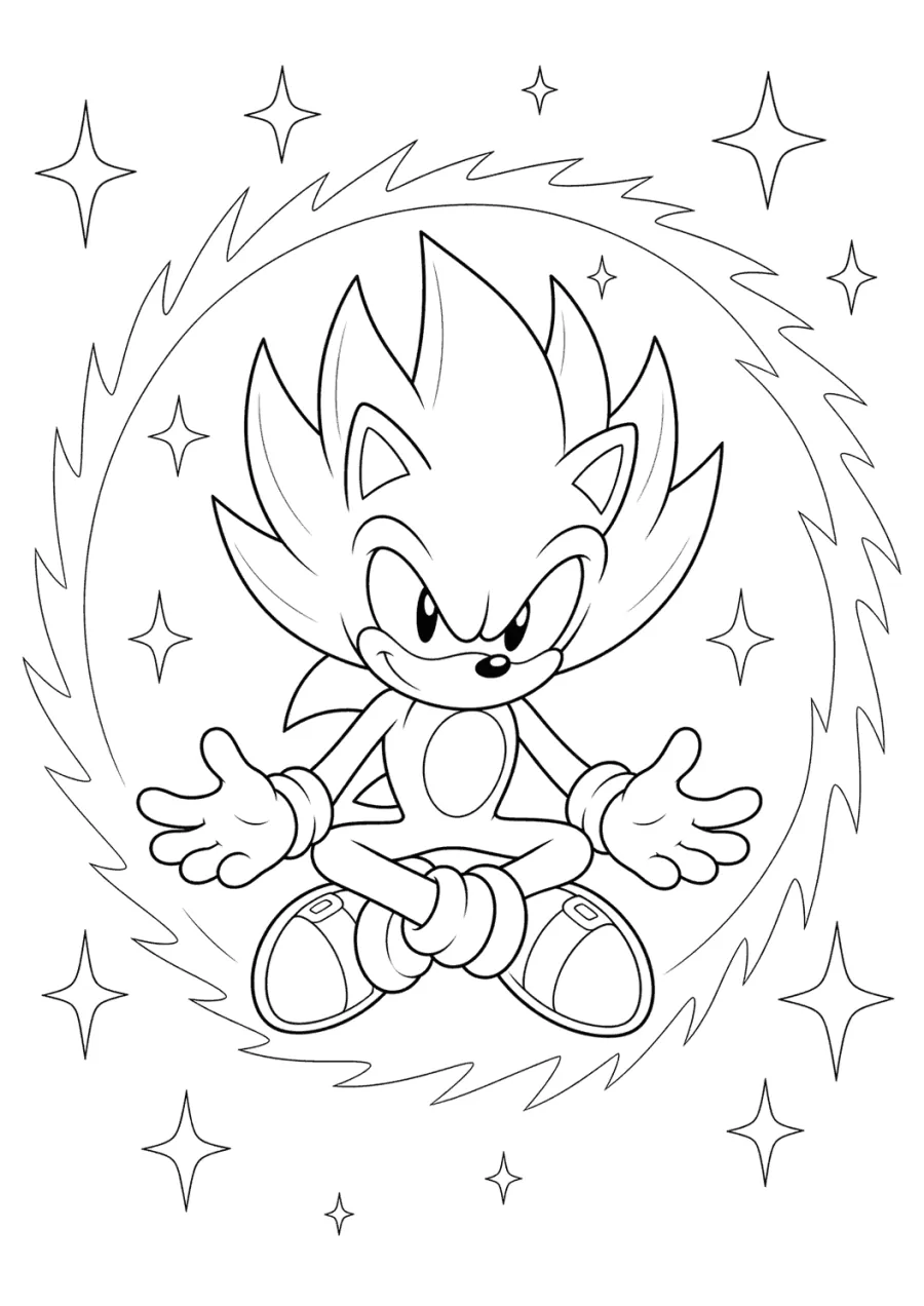 Super Sonic Meditating in an Energy Aura