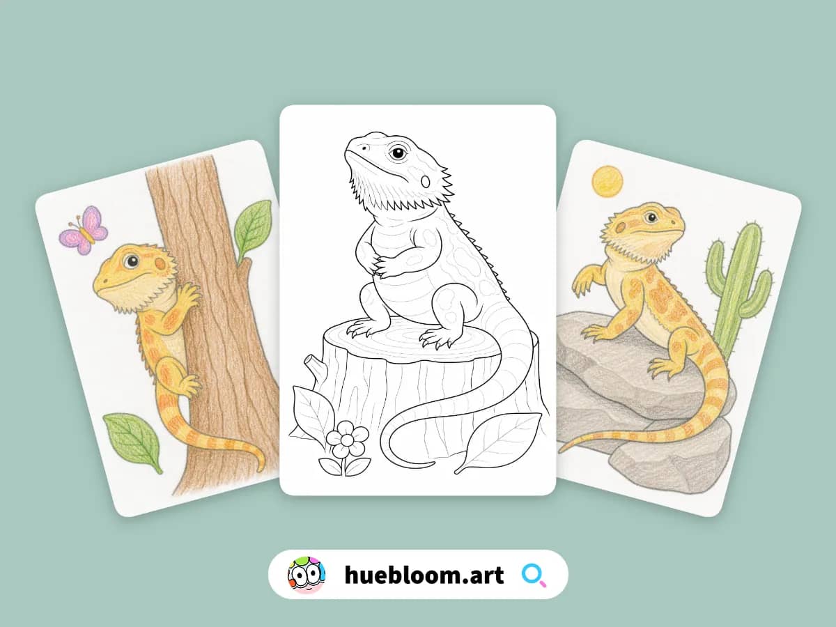 Bearded Dragon coloring pages preview