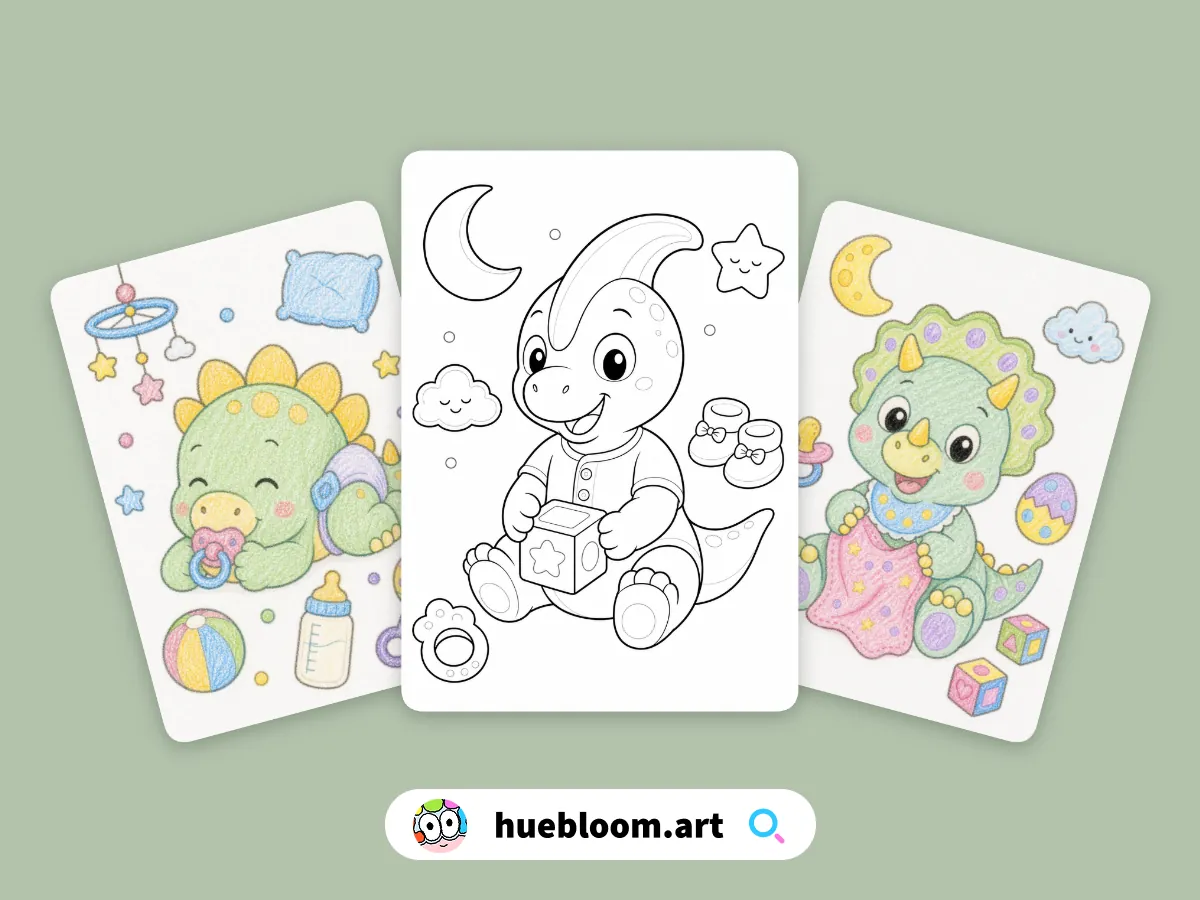 Baby Dinosaur coloring pages preview