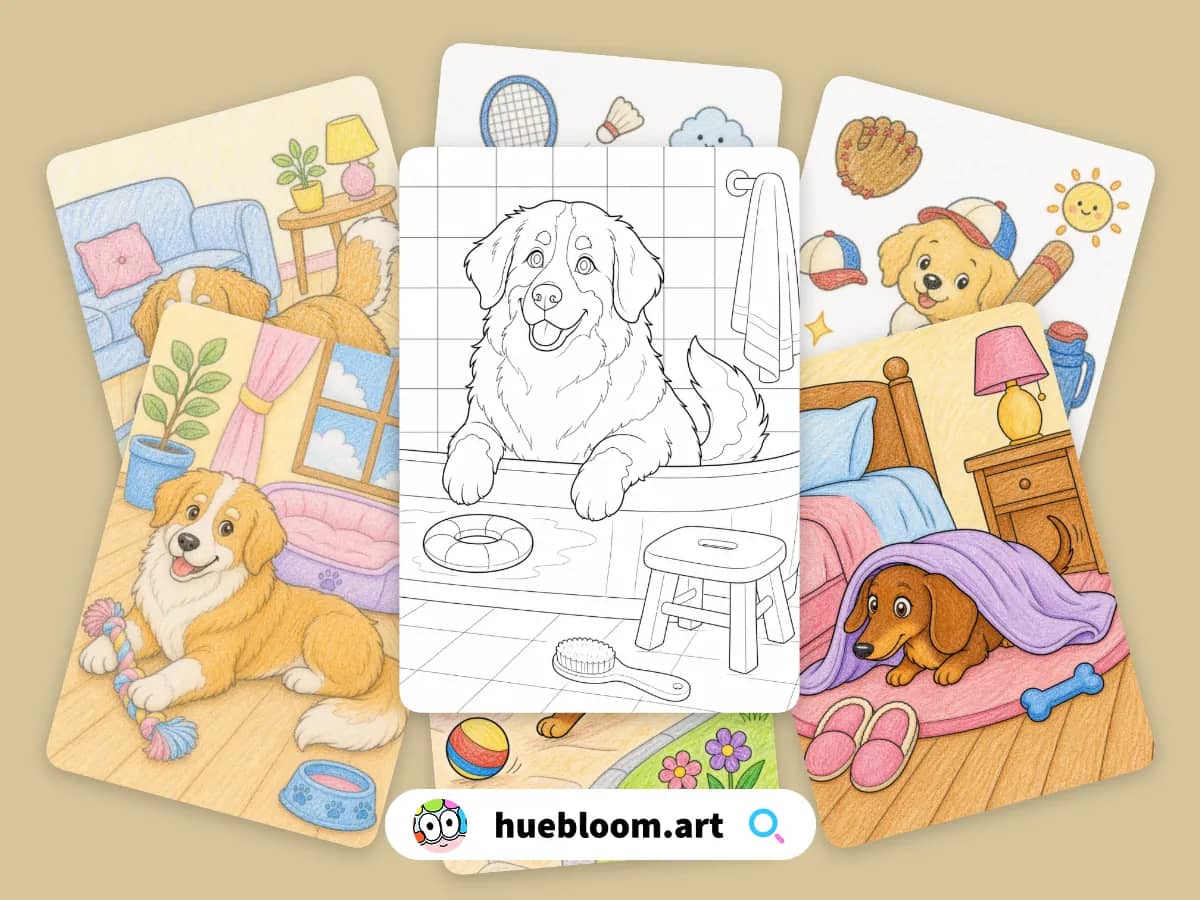Dog coloring pages preview
