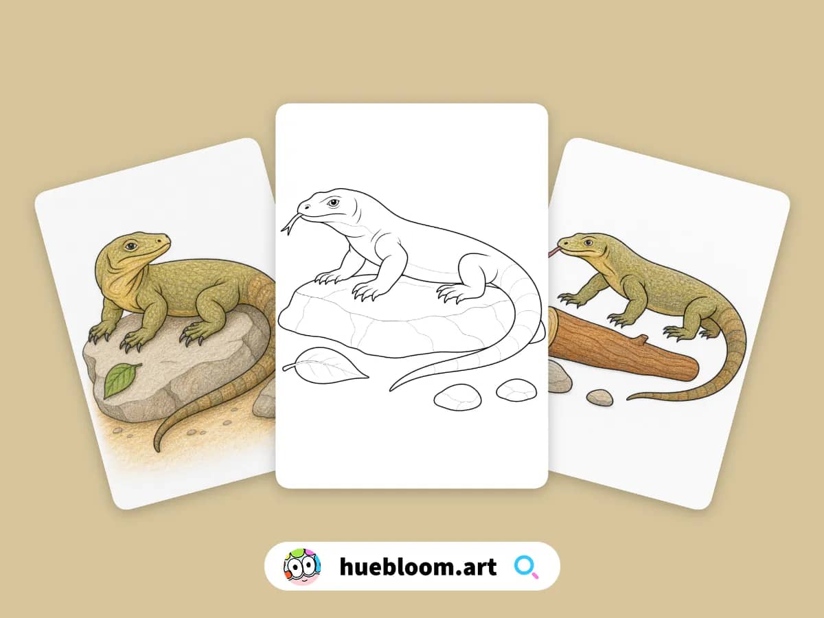 Komodo Dragon coloring pages preview