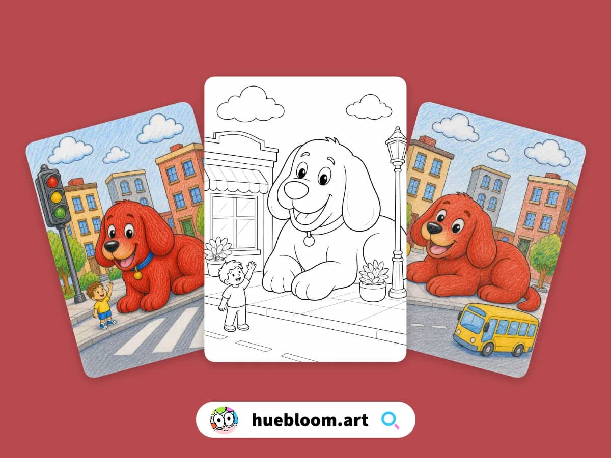 Clifford the Big Red Dog coloring pages preview