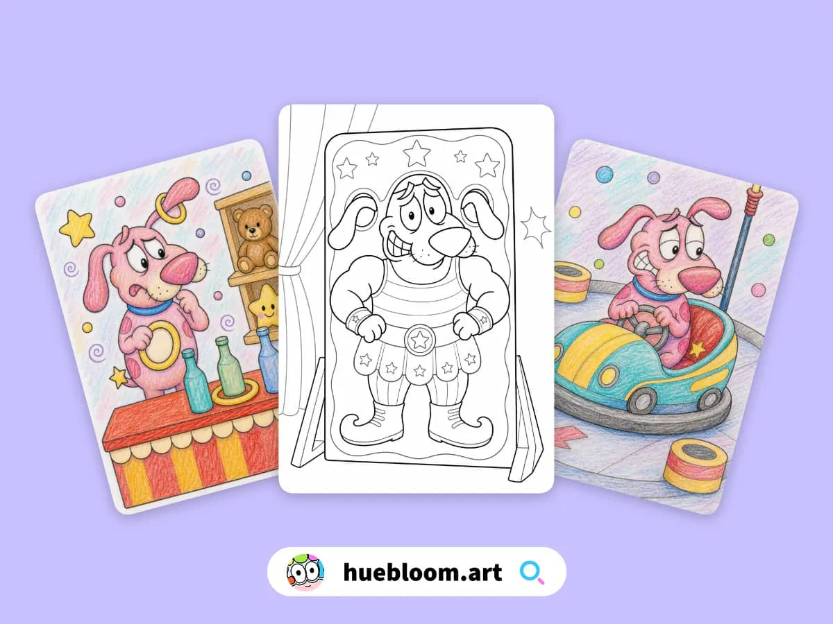 Courage the Cowardly Dog coloring pages preview