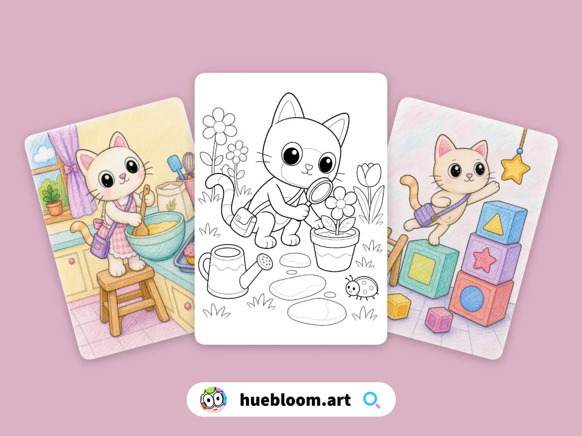 Gabby's Dollhouse coloring pages preview