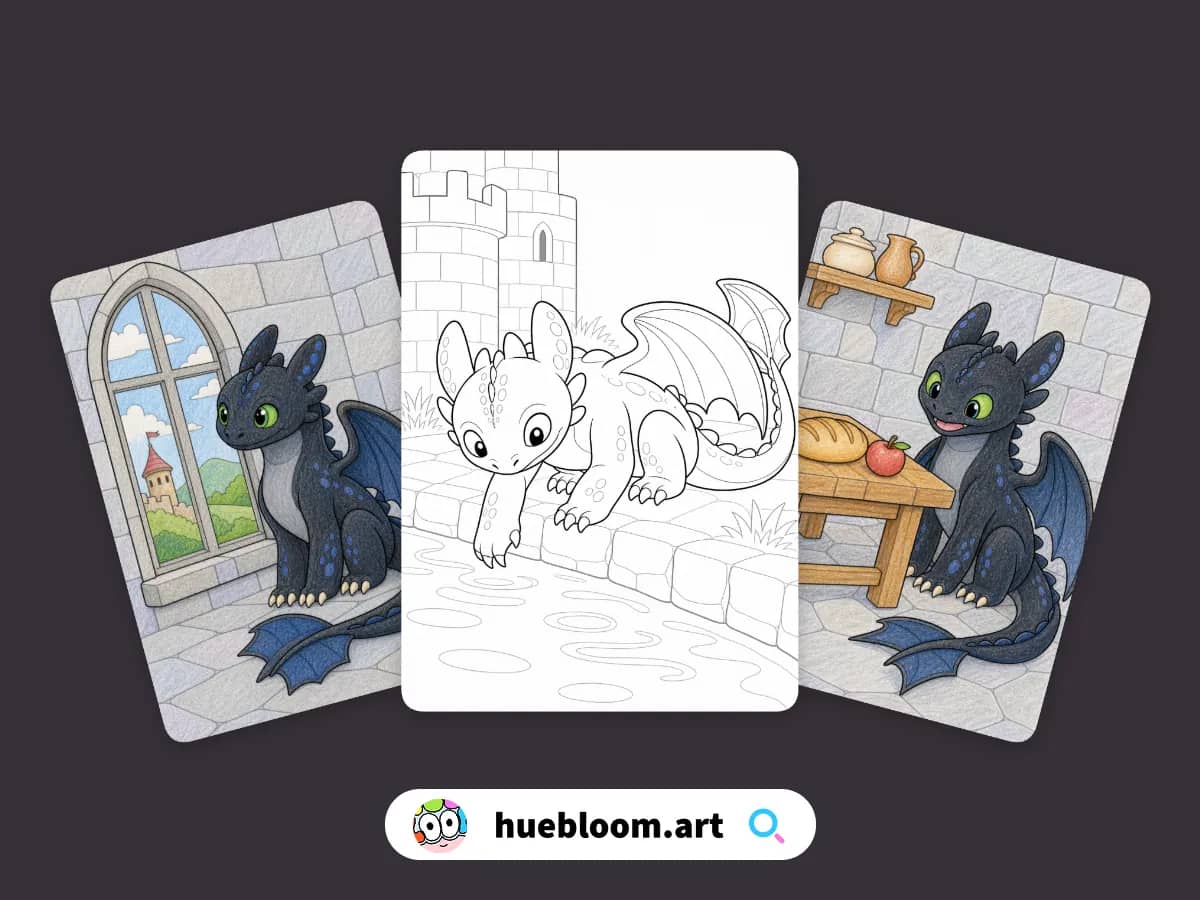 How to Train Your Dragon coloring pages preview
