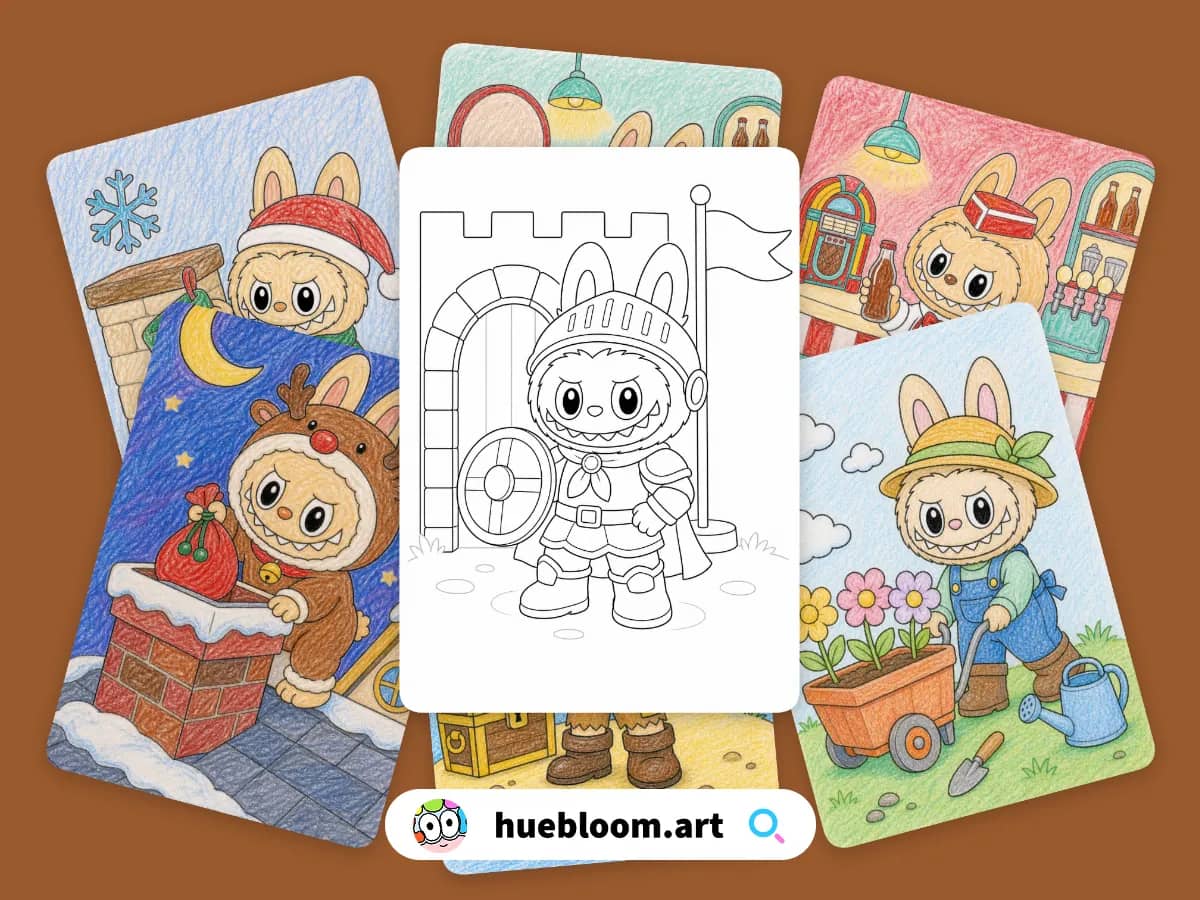 Labubu coloring pages preview