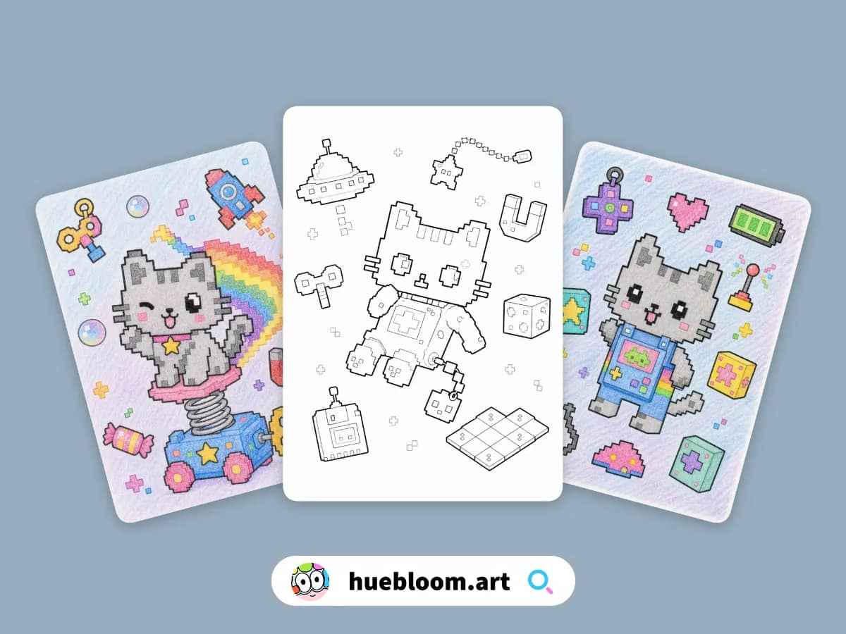 Nyan Cat coloring pages preview