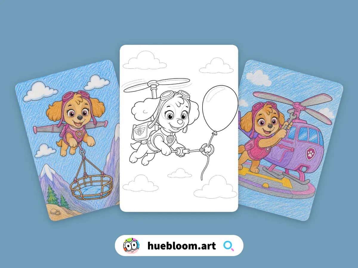Skye PAW Patrol coloring pages preview