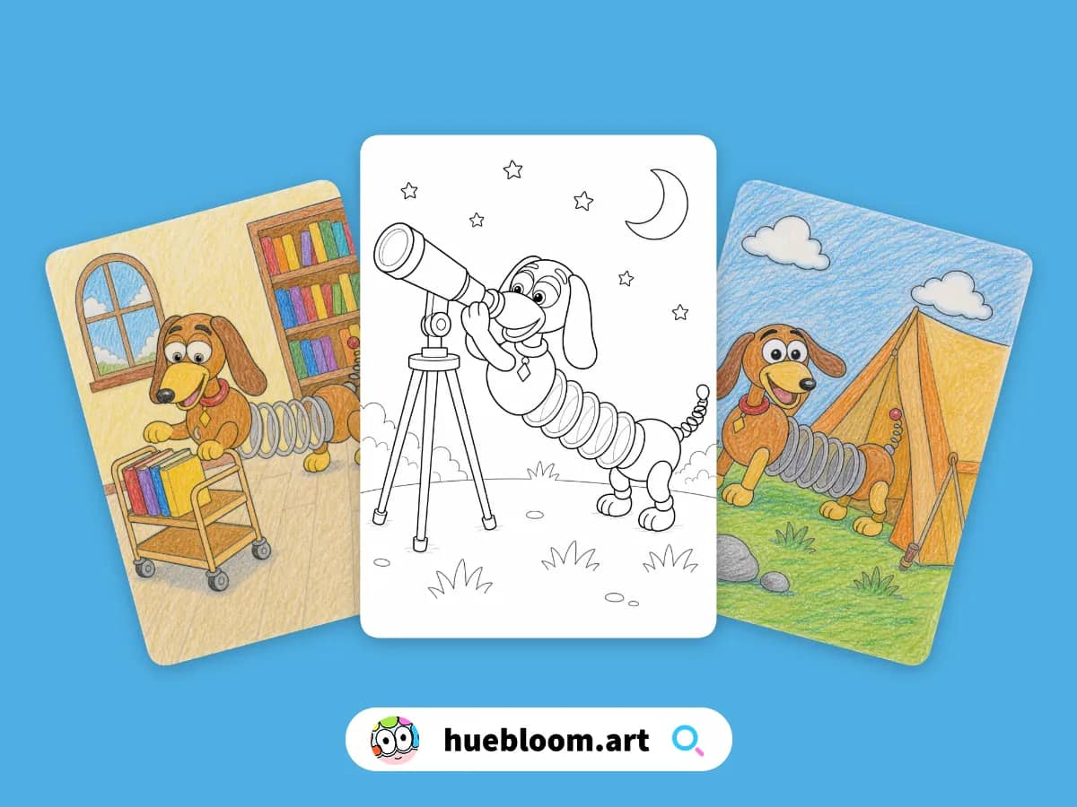 Slinky Dog coloring pages preview