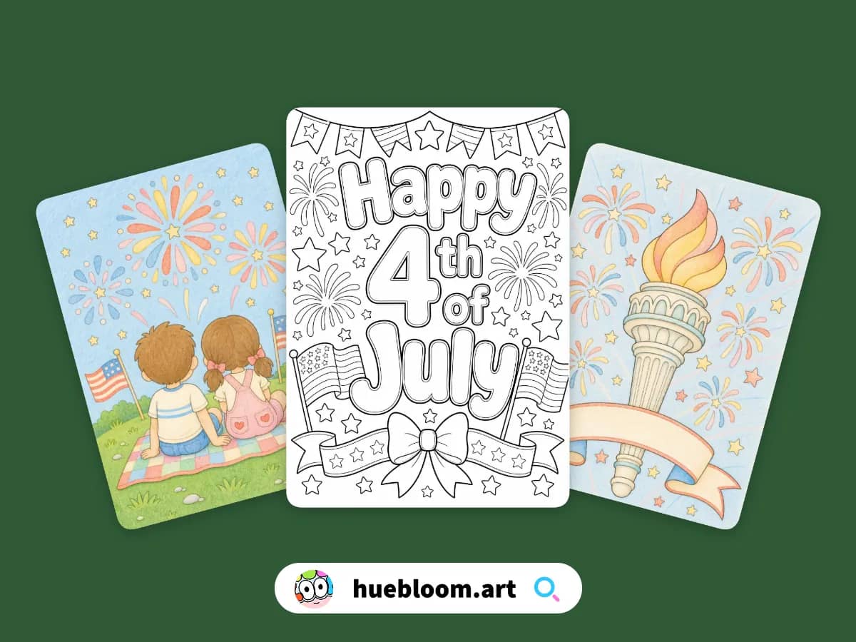 4th of July coloring pages preview